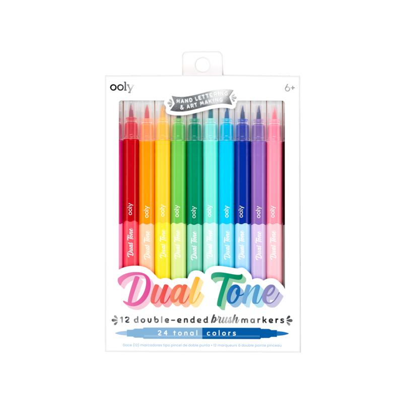 Dual Tone Double Ended Brush Markers