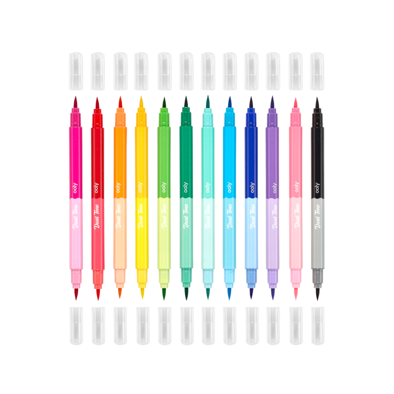 Dual Tone Double Ended Brush Markers