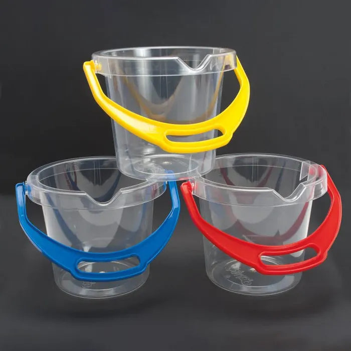 Clear w/color handle Bucket