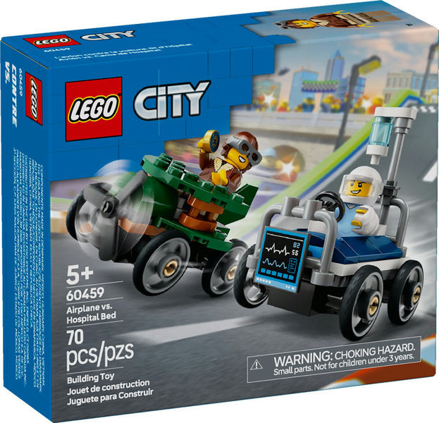 City: Airplane vs Hospital Bed Race Car Pack