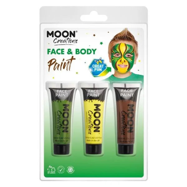 Face & Body Paint 3pk: Jungle