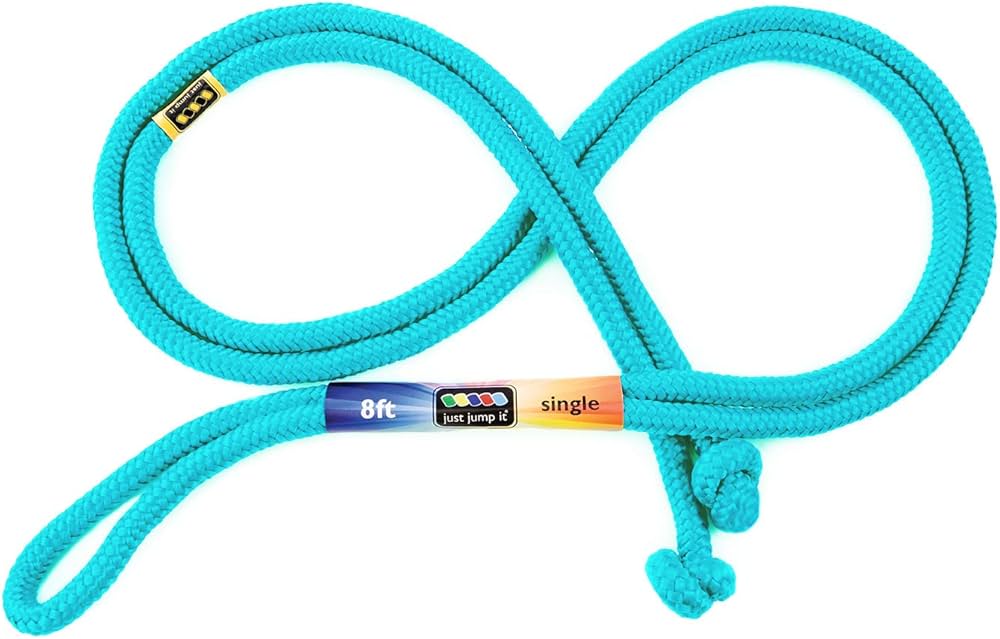 8' Rainbow Jump Rope: Turquoise