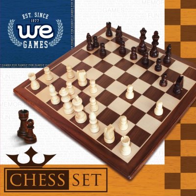 Chess Set: Solid Walnut Border