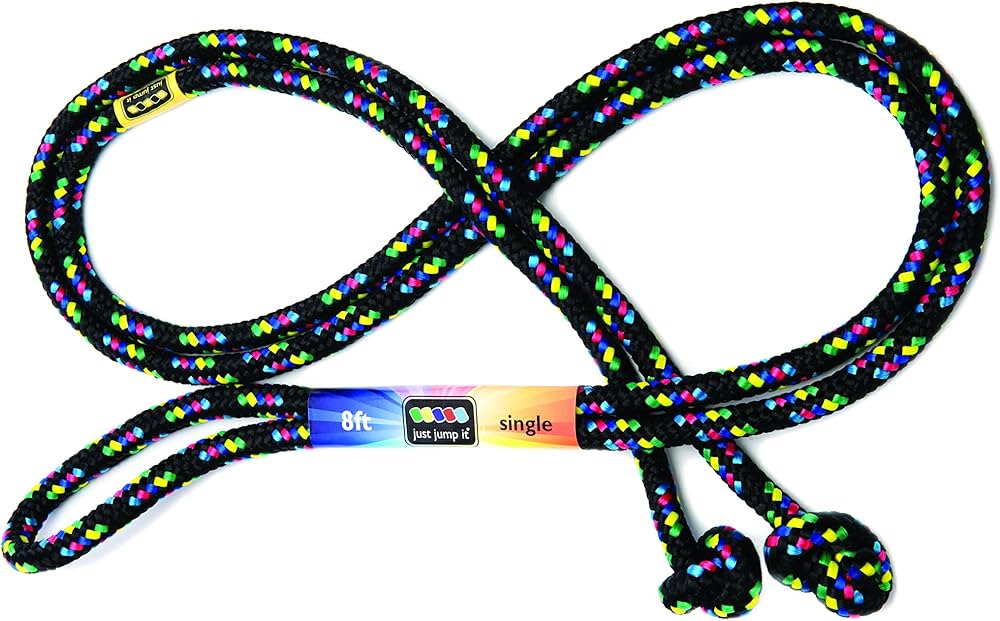 8' Confetti Jump Rope Black