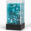 7-Set Cube Translucent Teal with White