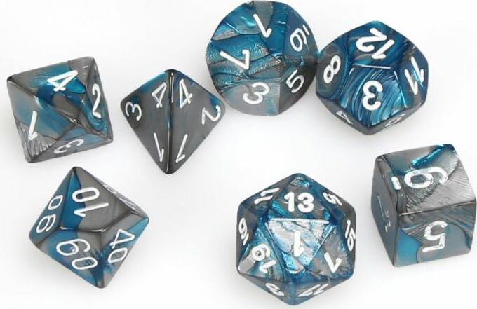 7-Set Cube Gemini Steel and Teal with White