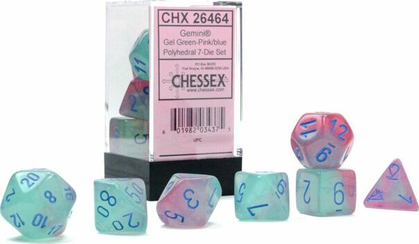 7-Set Cube Gemini Luminary Gel Green-Pink with Blue