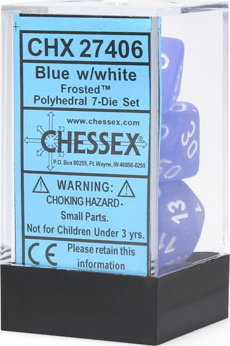 7-Set Cube Frosted Blue with White