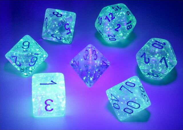 7-Set Cube Borealis Luminary Icicle with Light Blue
