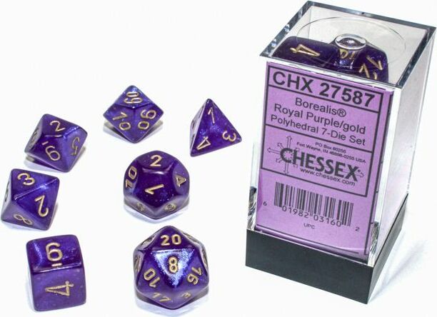 7-Set Cube Borealis Luminary Royal Purple with Gold