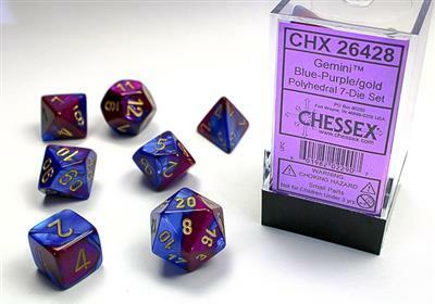 Gemini® Polyhedral Blue-Purple/gold 7-Die Set