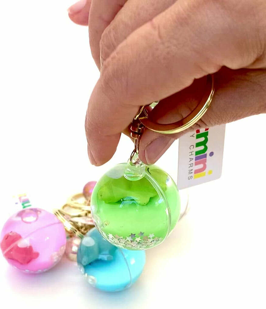 Sleeping Animal Ball Key Charm