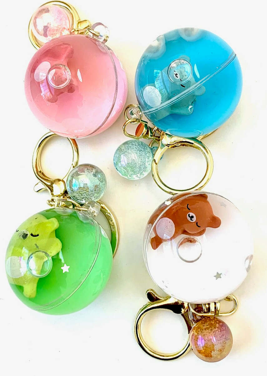 Sleeping Animal Ball Key Charm