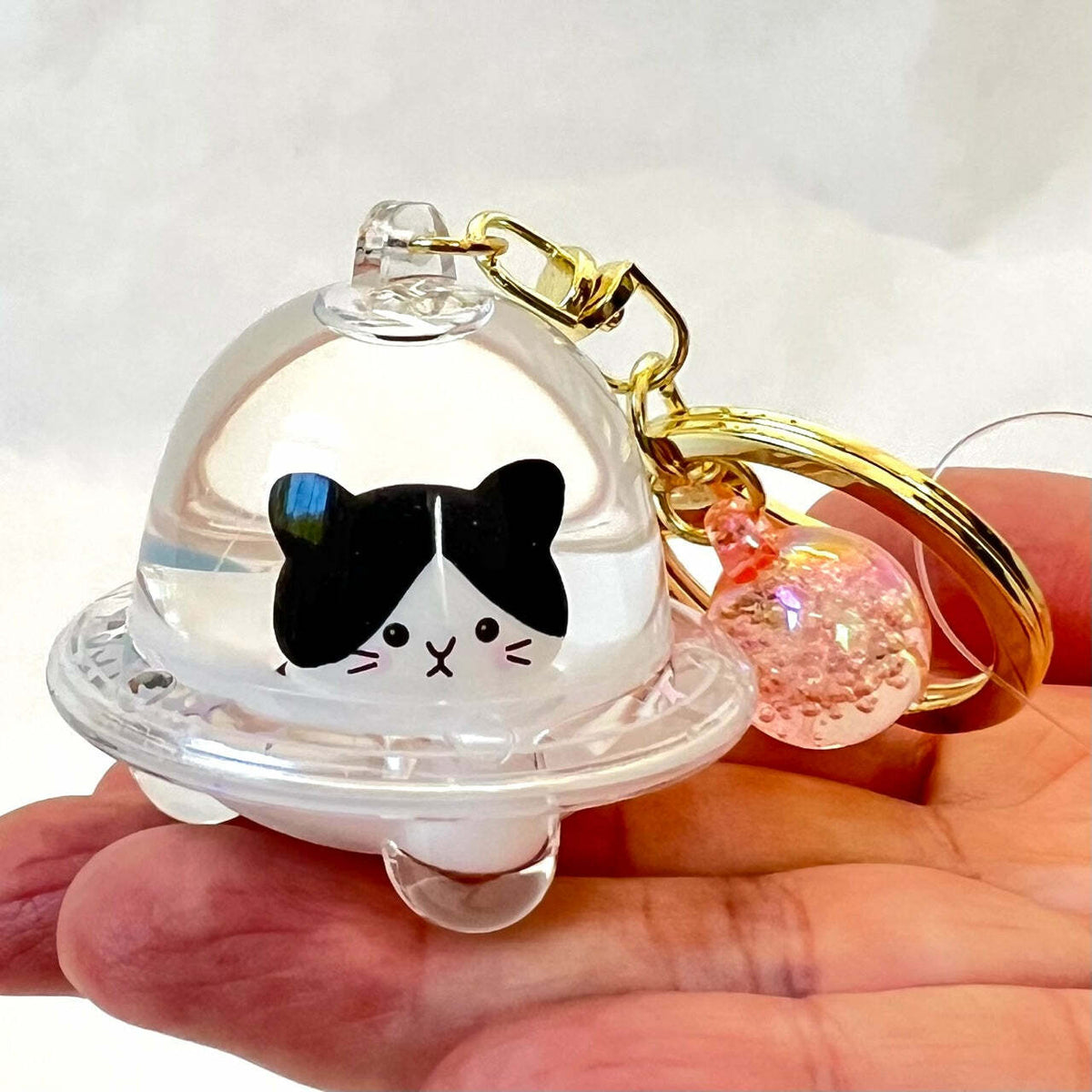 Cat Ufo Floaty Key Charm