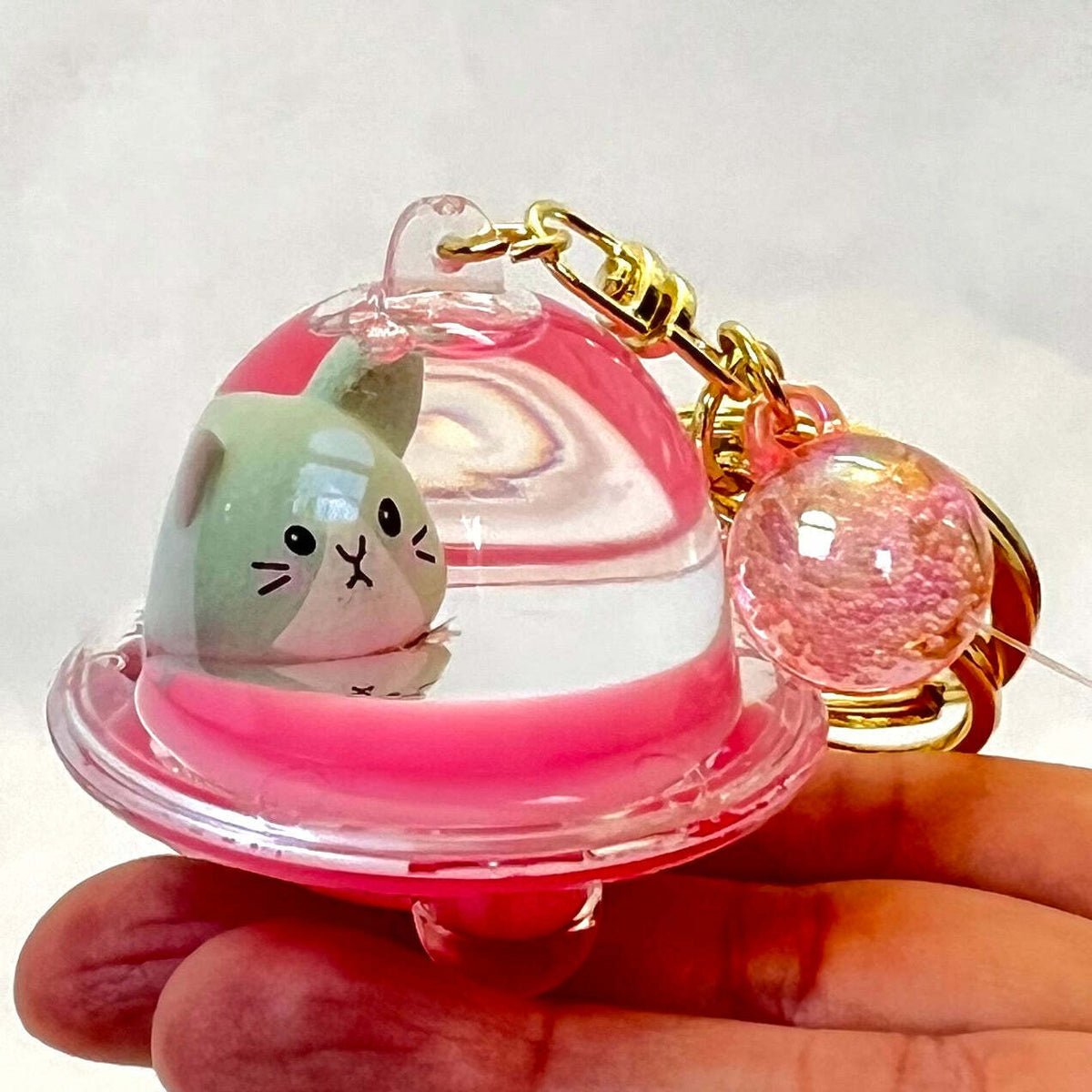 Cat Ufo Floaty Key Charm