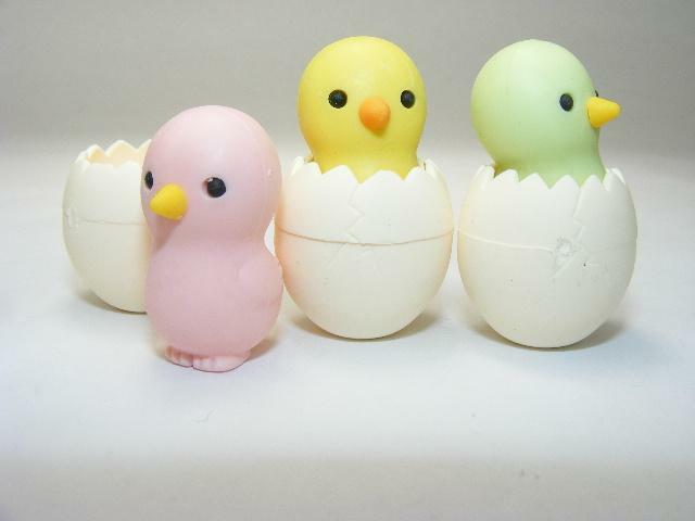 Iwako Chicken Erasers-3 Colors-60