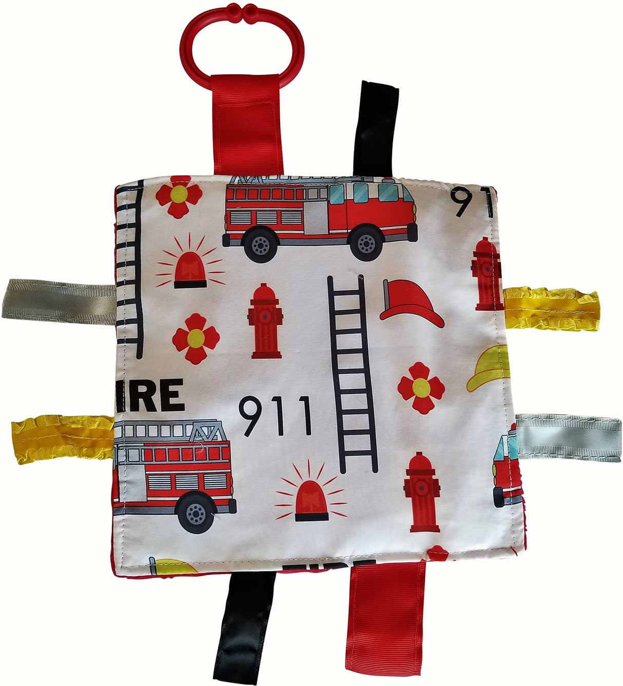 8x8 Fire Trucks Crinkle Sensory Toy