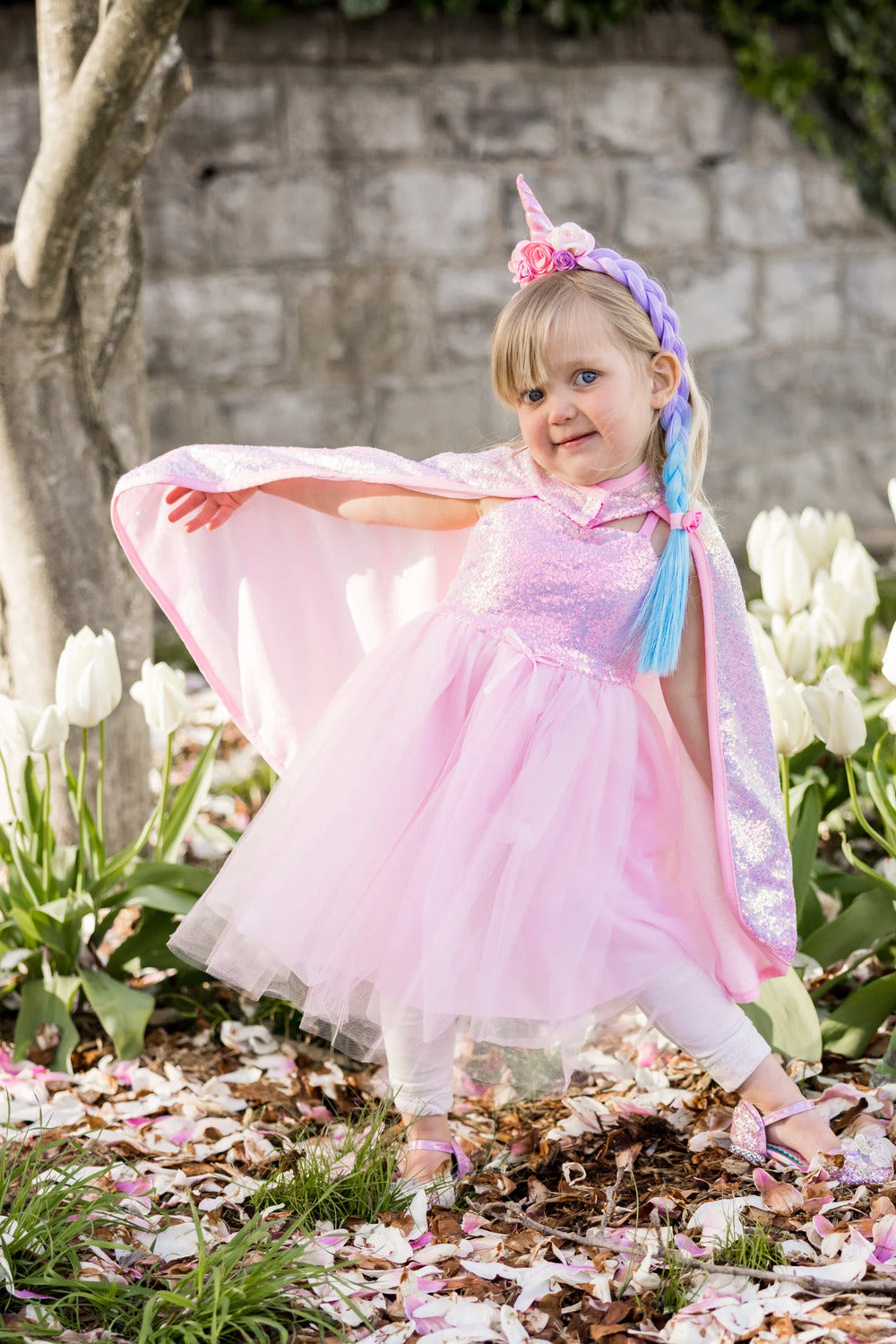 Pink Sequins Cape (Size 5-6)