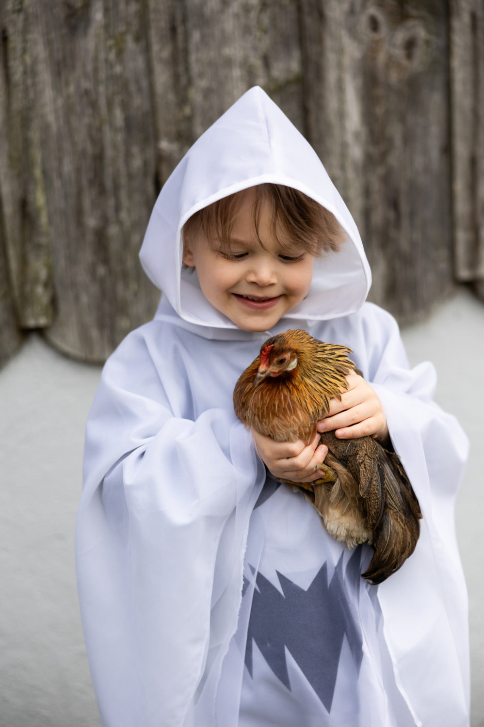 Spooky Ghost Poncho (Size 3-4)
