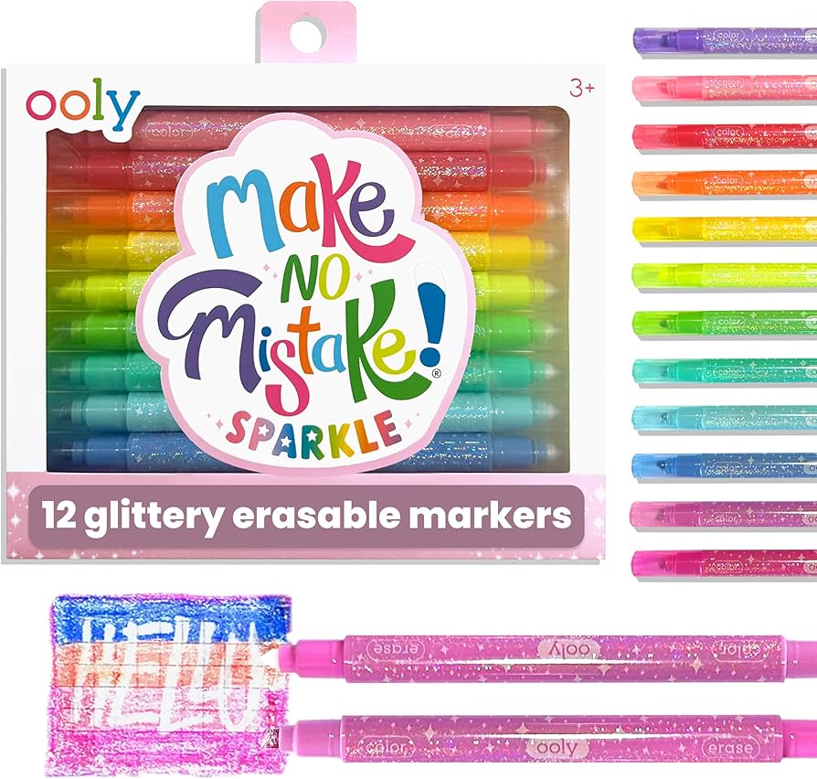 Make No Mistake Glittery Erasable Markers