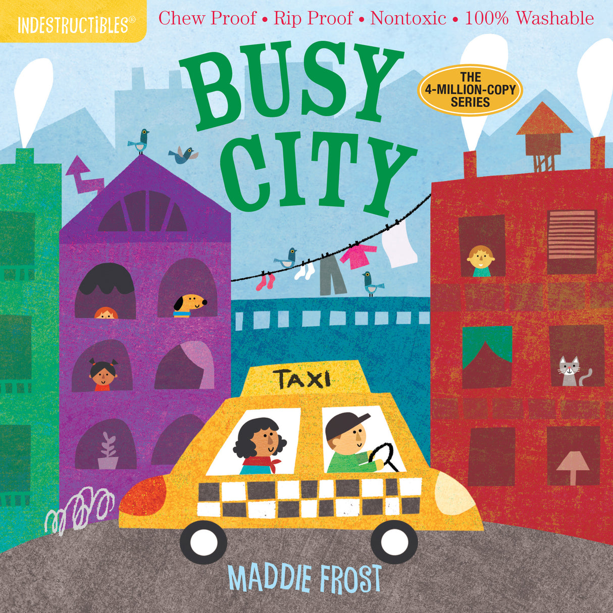 Indestructibles (The Original): Busy City: Chew Proof · Rip Proof · Nontoxic · 100% Washable (Book for Babies, Newborn Books, Safe to Chew)