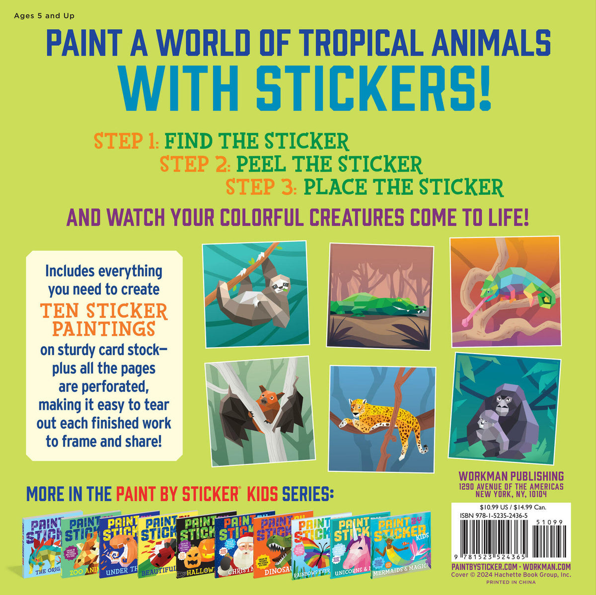 Paint by Sticker Kids (Official): Rainforest Animals
