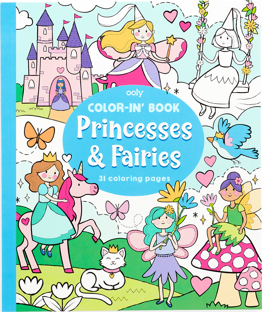 Color-in' Book Princess Fairies