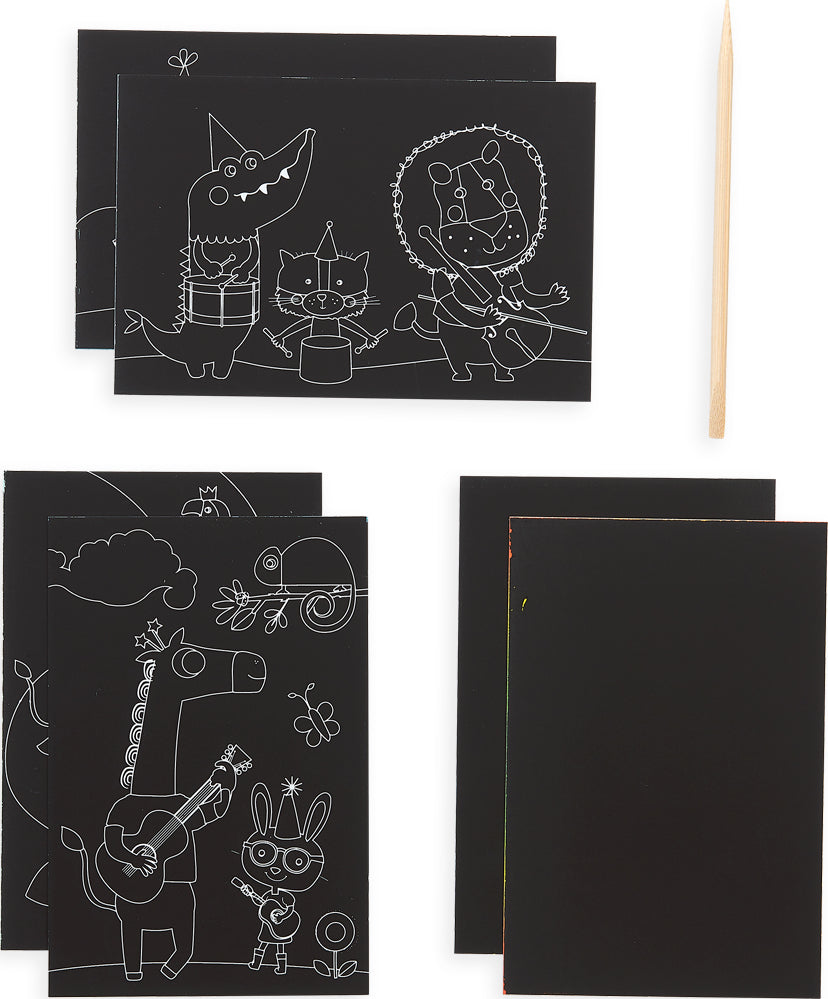 Safari Party Scratch And Scribble Mini Scratch Art Kit