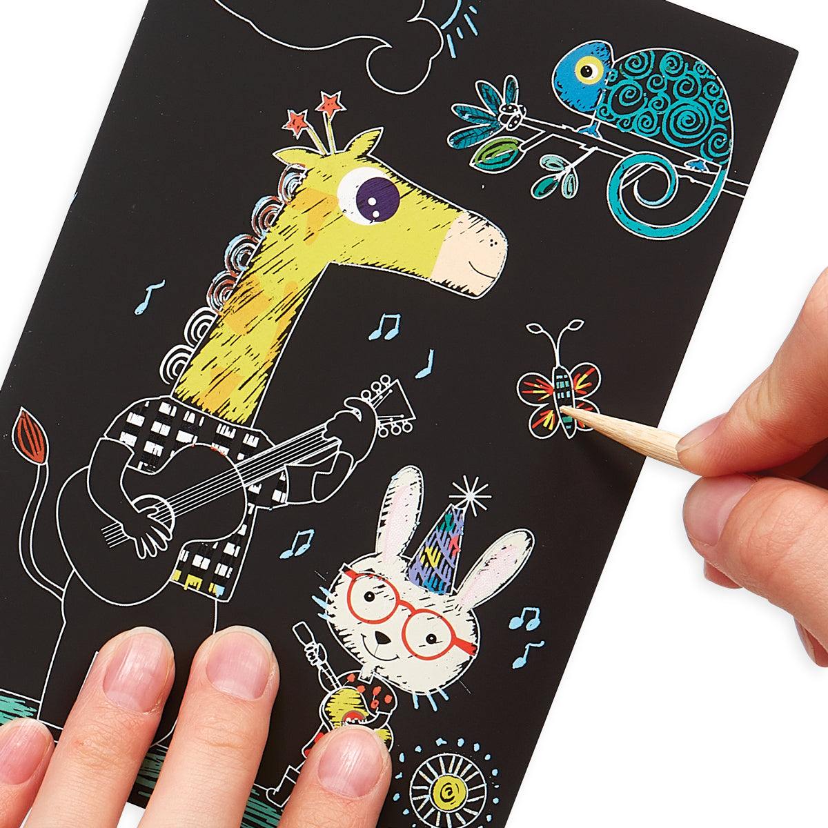 Safari Party Scratch And Scribble Mini Scratch Art Kit