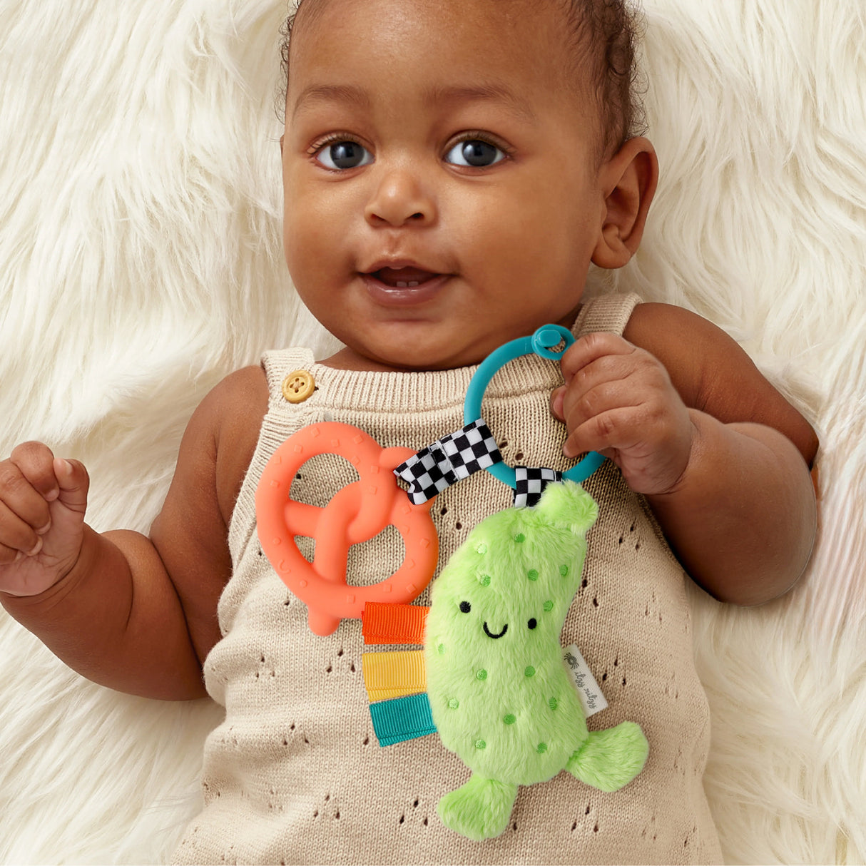 Itzy Pal™ - Plush Pal with Silicone Teether (Pickle)