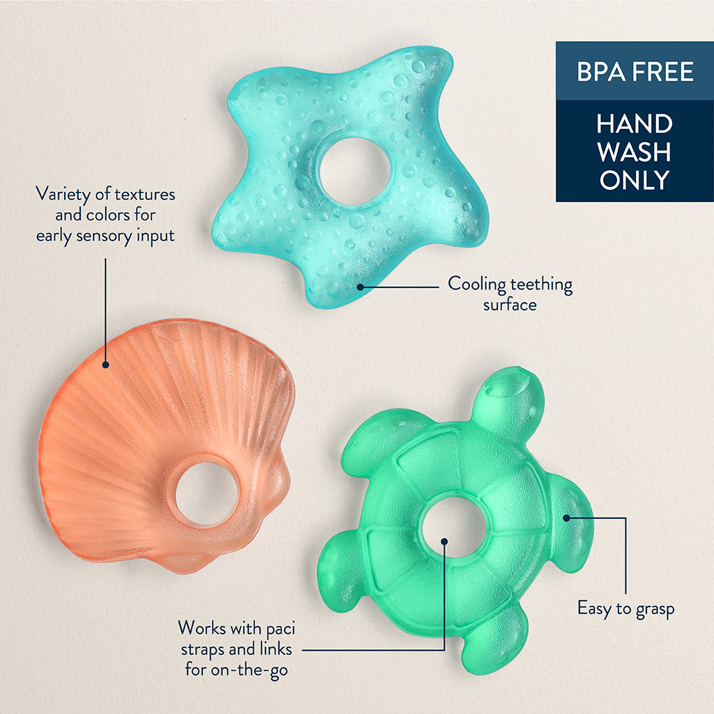 Cutie Coolers™ - Water-filled Teether (Seaside (3-Pack) )