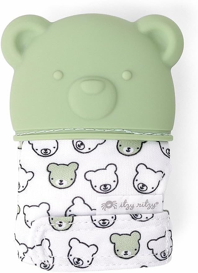 Teething Mitt: Sage Bear