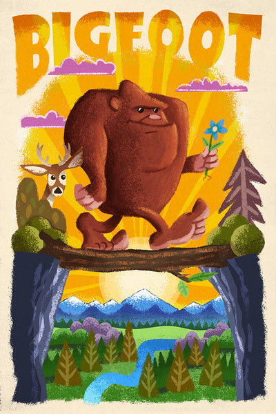 LP Magnets: Bigfoot walking