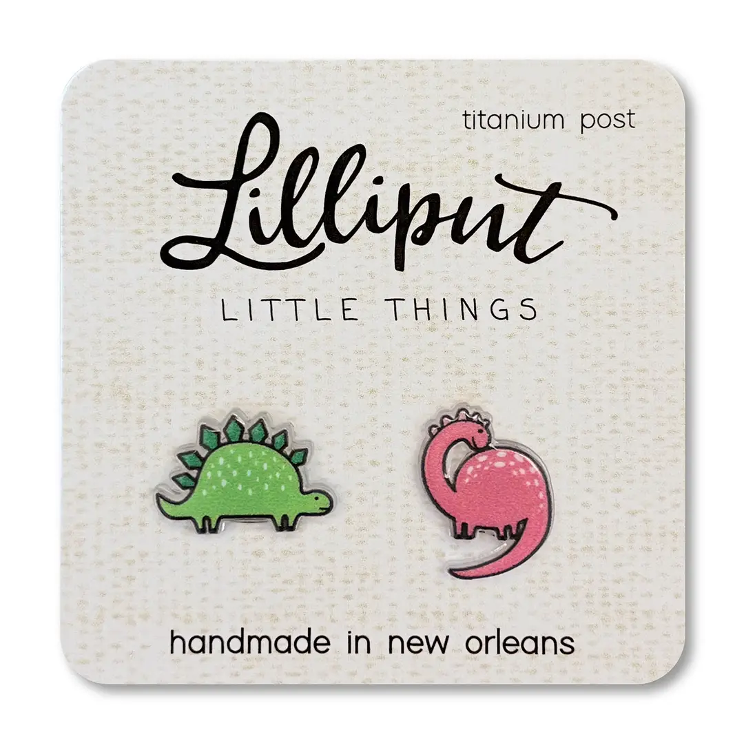 Lilliput Earrings: Dinosaur