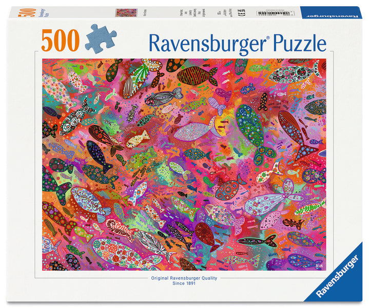 500pc Fish in Fuchsia