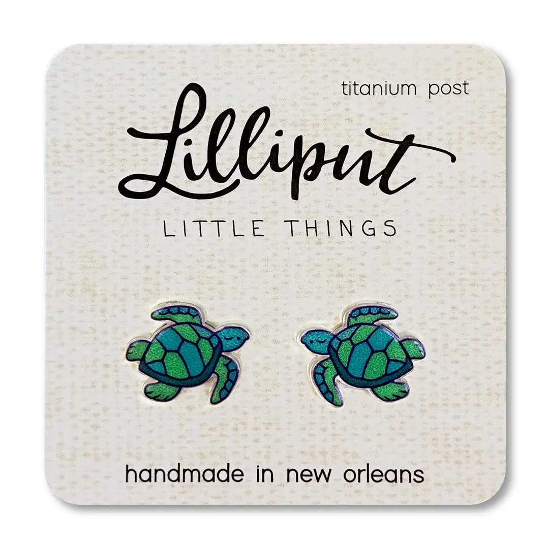 Lilliput Earrings: Sea Turtle