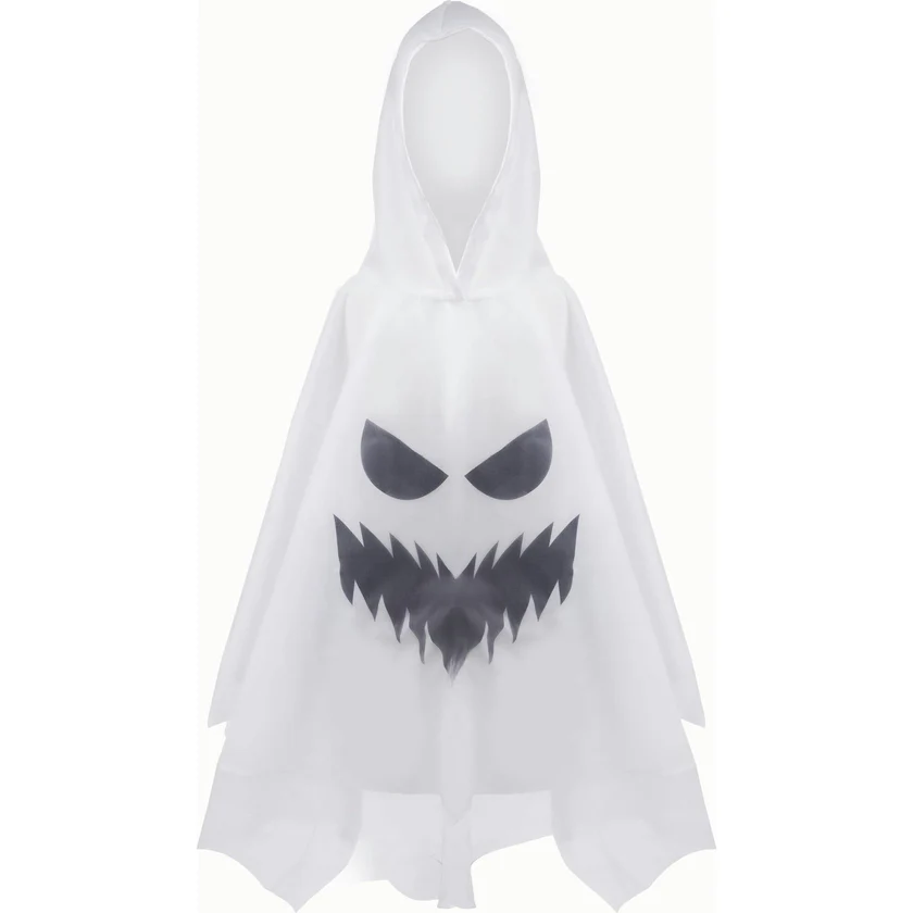 Spooky Ghost Poncho, Size 3-4-