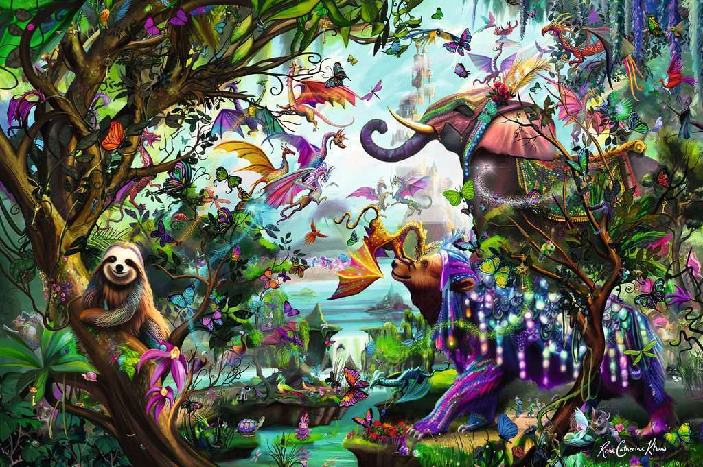 Jigsaw Puzzle Tropical Dragons - 4000 Pieces Puzzle