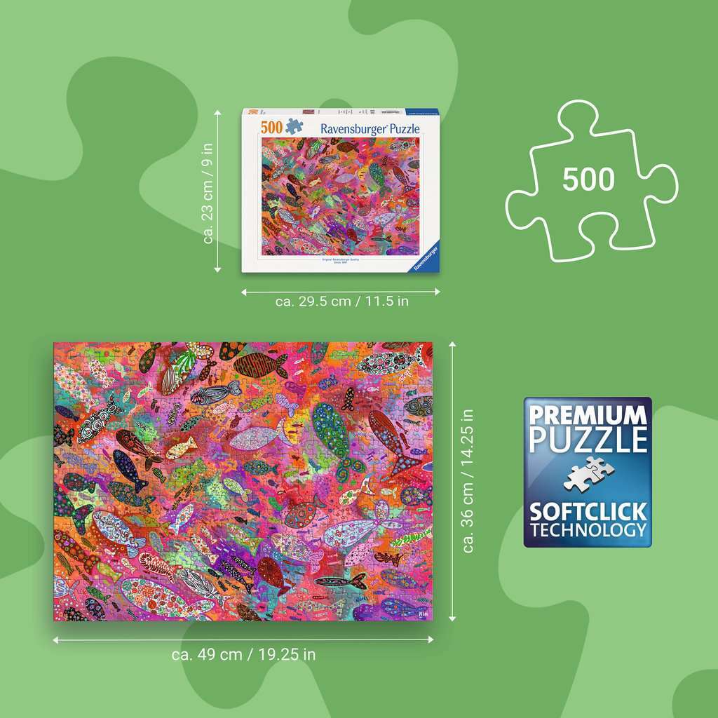 Fish in Fuchsia 500 Pc Puzzle