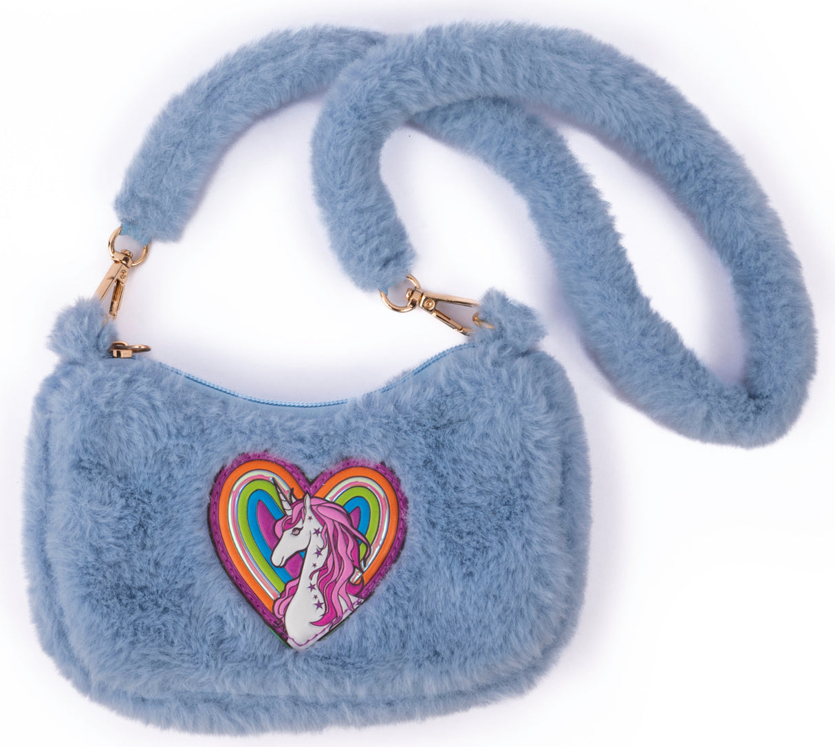 Rainbow Cuddle Crossbody Purse, Periwinkle