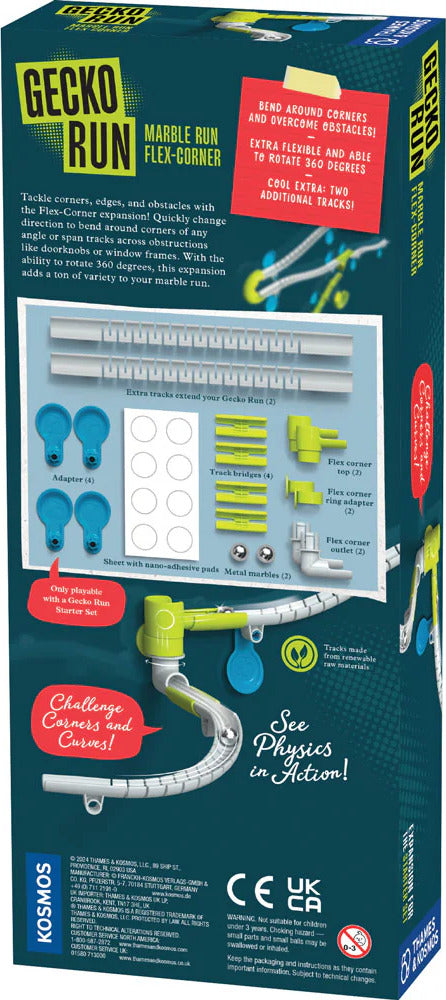 Gecko Run: Marble Run Flex-Corner Expansion Pack
