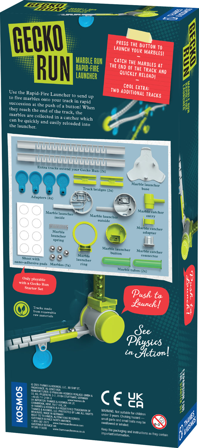 Gecko Run: Marble Run Rapid-Fire Launcher Expansion Pack
