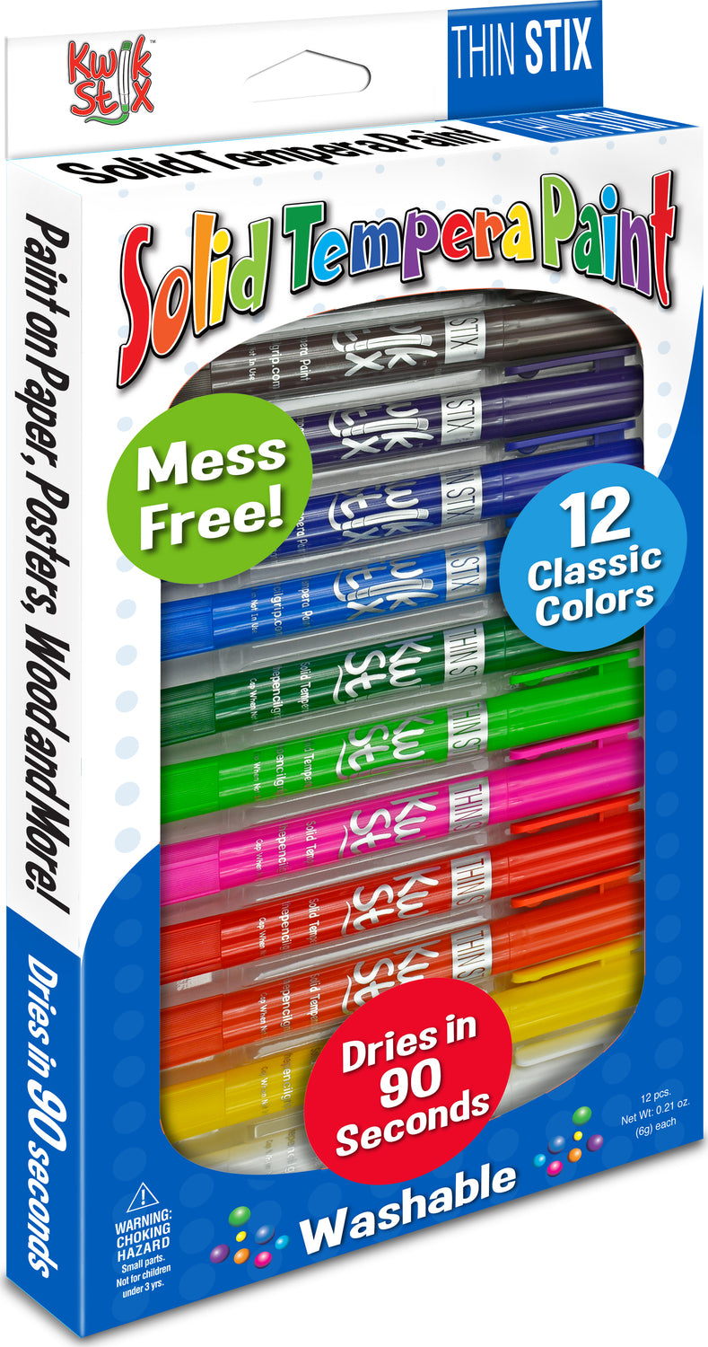 Thinstix Tempera Paint 12 Thin Classic Colors