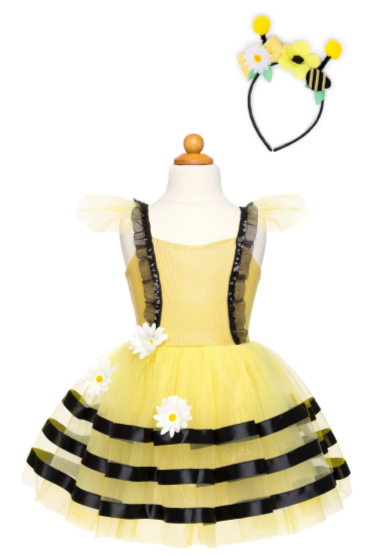 Bumble Bee Dress & Headband, Size 5-6-