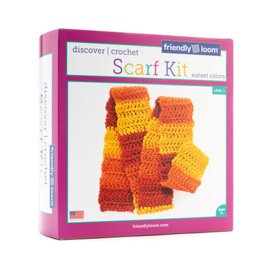 Discover Crochet Scarf Kit: Sunset