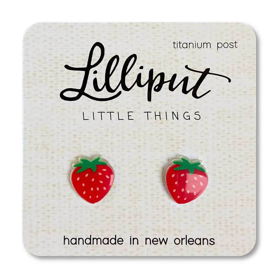 Lilliput Earrings: Strawberry
