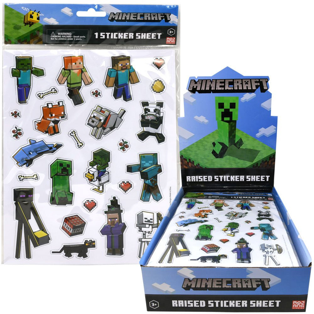 Minecraft Raised Sticker Sheet