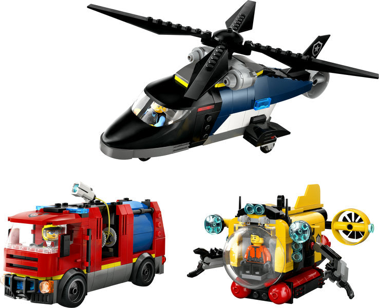 City: Helicopter, Fire Truck & Submarine Remix