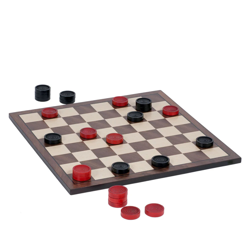 Red/Black Checkers Wood