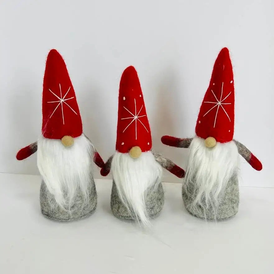 Felt Gnome Red w/ Santa Hat